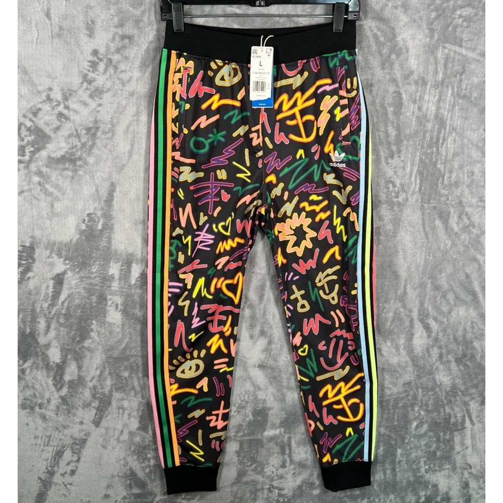 Adidas Love Unites Printed Joggers Kids Youth Large New Sweatpants Multicolor‎